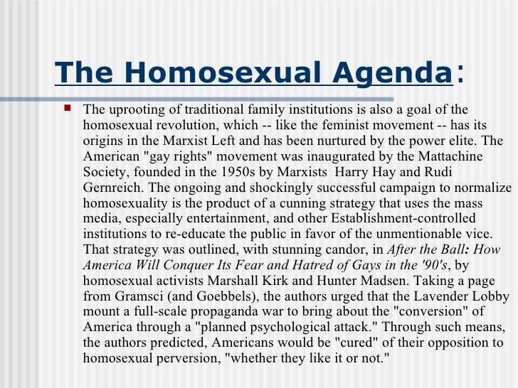 Homosexual manifesto